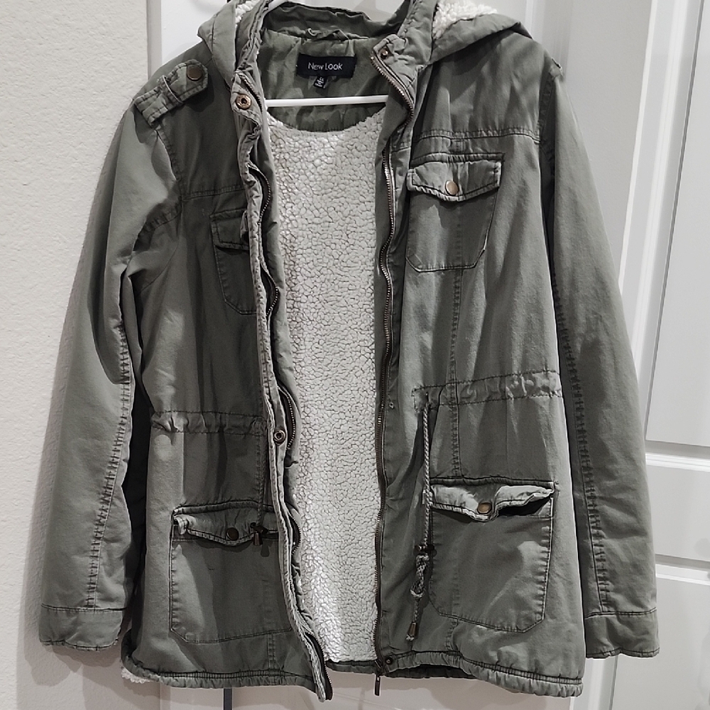 New Look Womens Olive Hooded Jacket